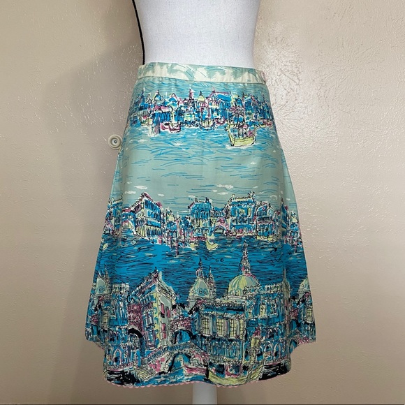 Anthropologie Dresses & Skirts - Anthro Elevenses Venice Postcard A-Line Skirt